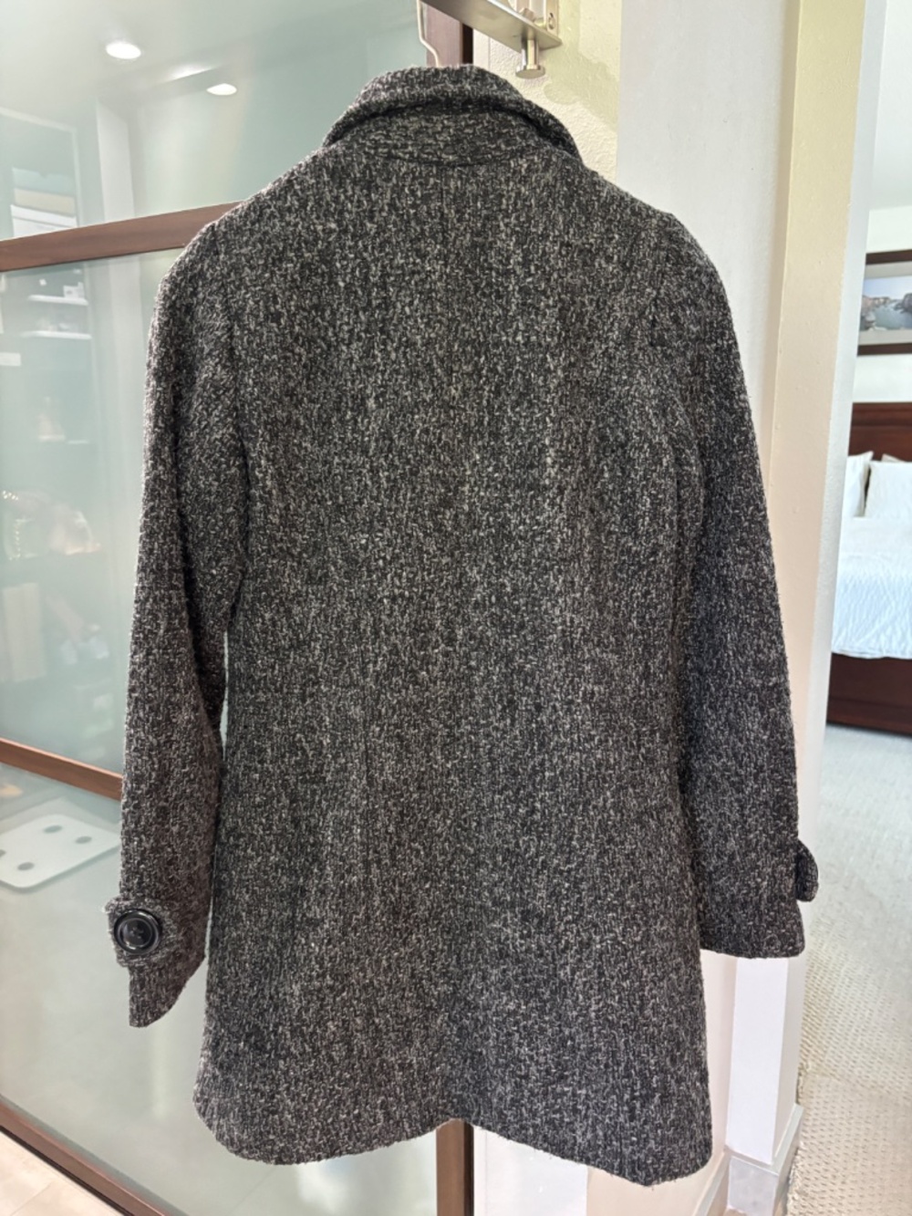 Forever 21 Textured Tweed Pea Coat - Size M - Picture 5 of 12